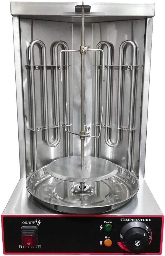 Elektrisch Vertikaler Broiler Döner Shawarma Kebab Maschine mit Spiessgabeln Automatisches Spinnen R