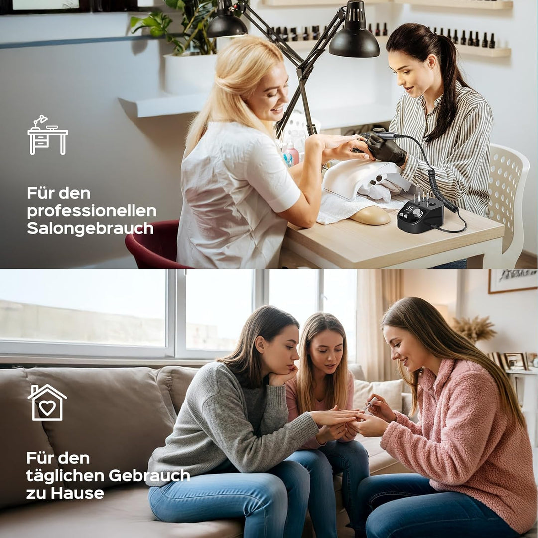 COSLUS E50 Nagelfräser Professionell Set 35000 U/min: Nagelfräser für Gelnägel Elektrische Nagelfeil