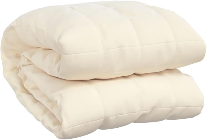 Homgoday Gewichtete Decke Creme hell 200 x 225 cm 13 kg Stoff, Möbel warme und bequeme Decke, hochwe