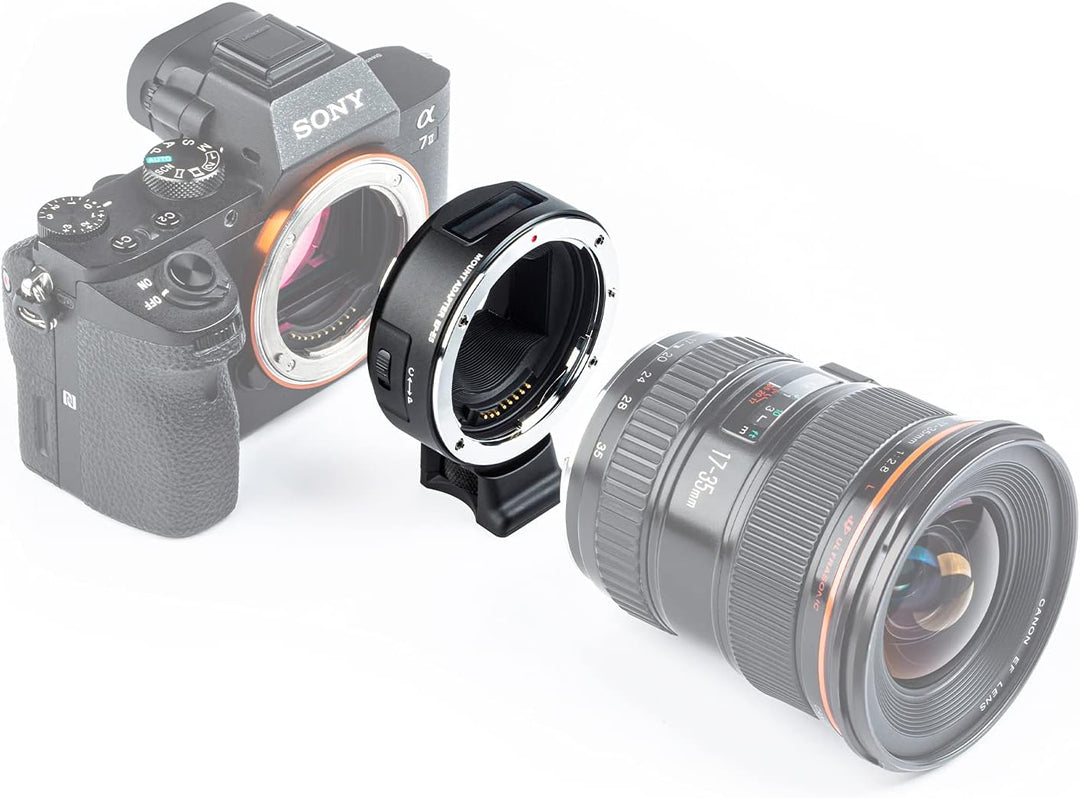 VILTROX EF-E5 Objektivadapter Autofokus Adapter kompatibel mit EF/EF-S Objektiv auf Sony E-Mount Kam