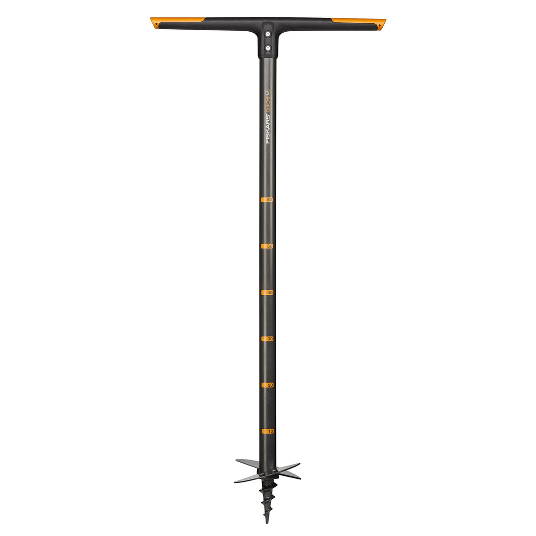 Fiskars Handerdbohrer, Für Löcher bis Ø 150 mm, Schwarz/Orange, QuikDrill, M, 1000638 Handerdbohrer
