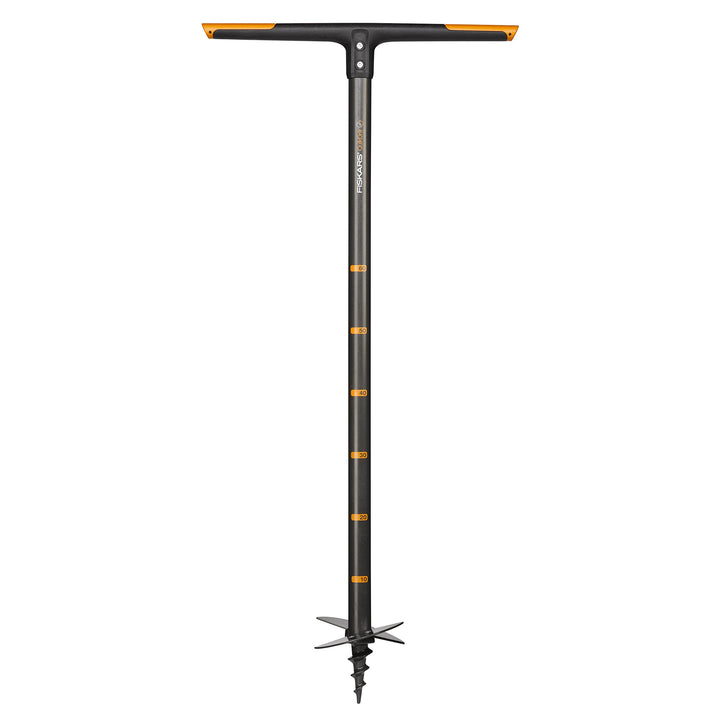 Fiskars Handerdbohrer, Für Löcher bis Ø 150 mm, Schwarz/Orange, QuikDrill, M, 1000638 Handerdbohrer