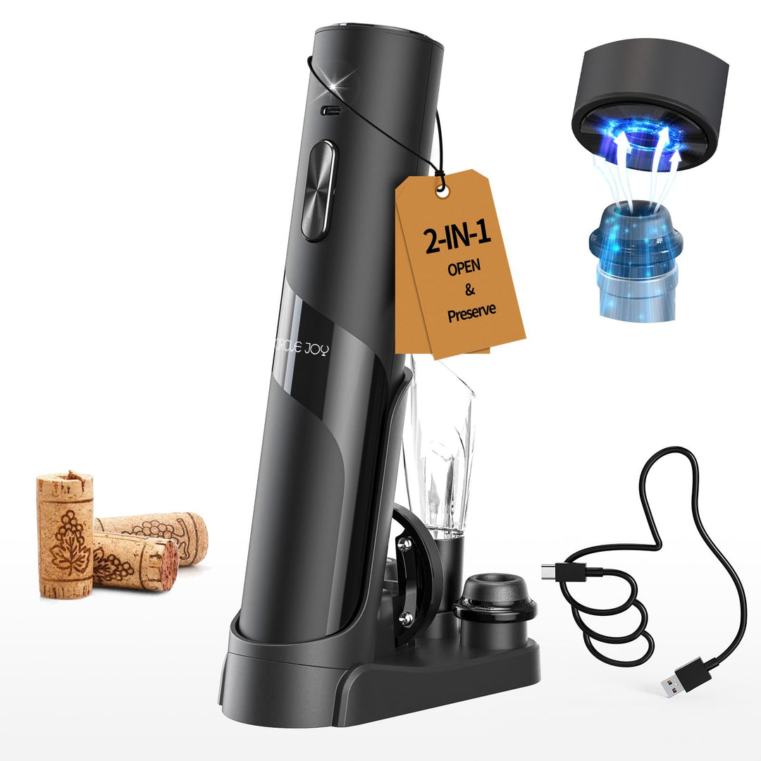 CIRCLE JOY Elektrischer Korkenzieher Wiederaufladbare 7-in-1 Weinöffner Geschenkset mit Elektrischem