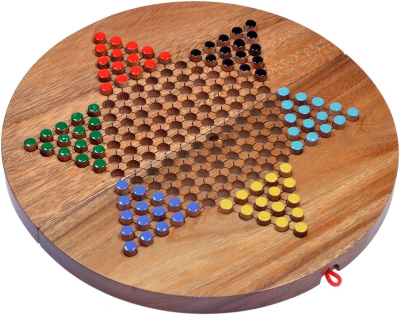 LOGOPLAY Halma Gr. XL - Stern Halma - Chinese Checkers - Strategiespiel - Gesellschaftsspiel aus Hol