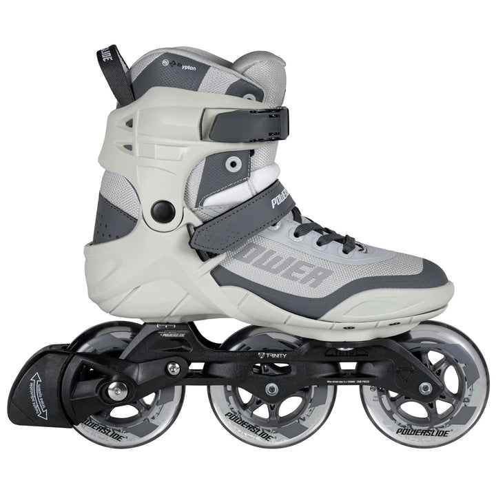 Powerslide Inline Skates Phuzion Krypton Grey 100, Unisex für Herren und Damen in Grau, 100mm/83A Ro