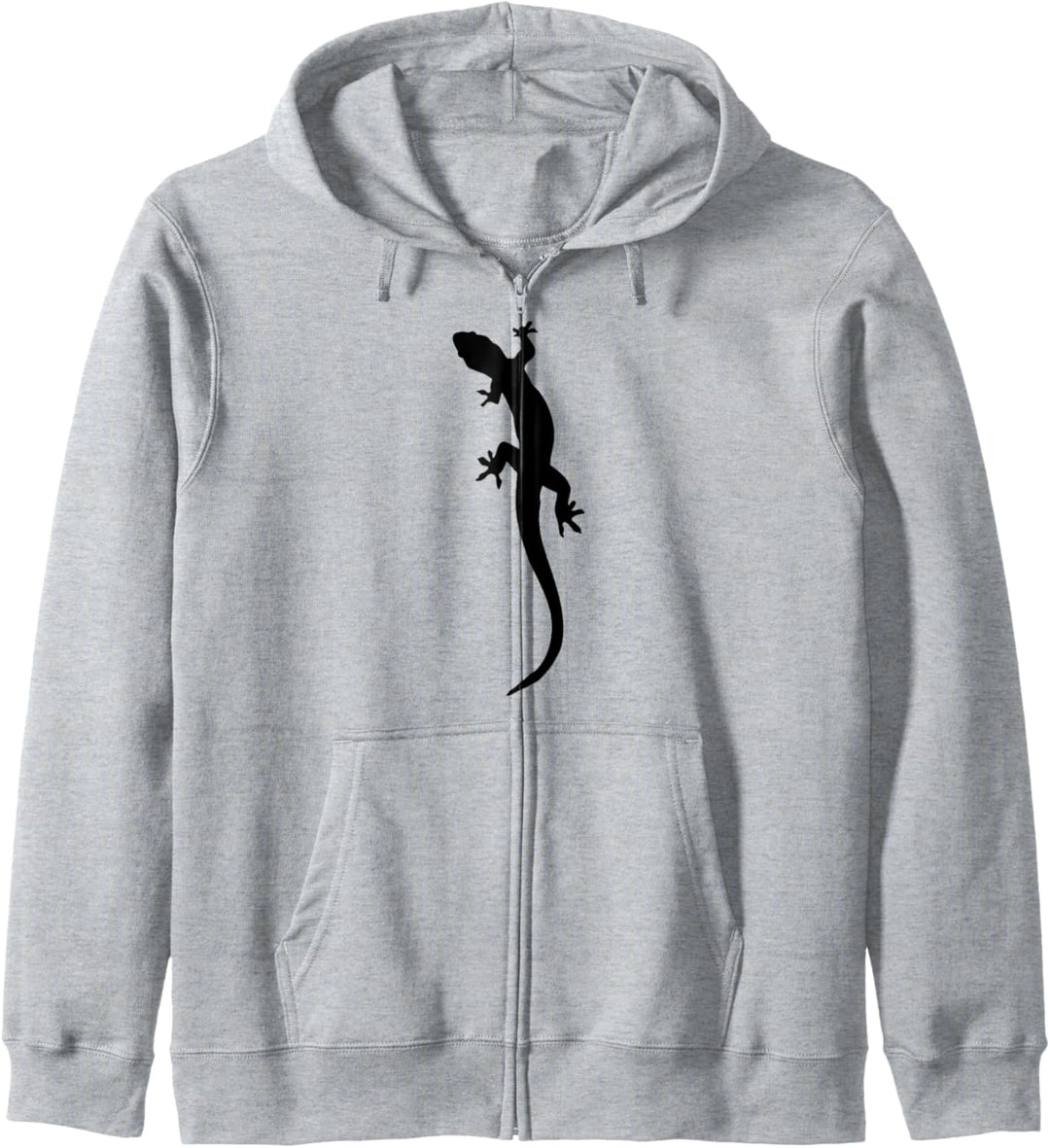 Schwarze Eidechse Silhouette Kapuzenjacke