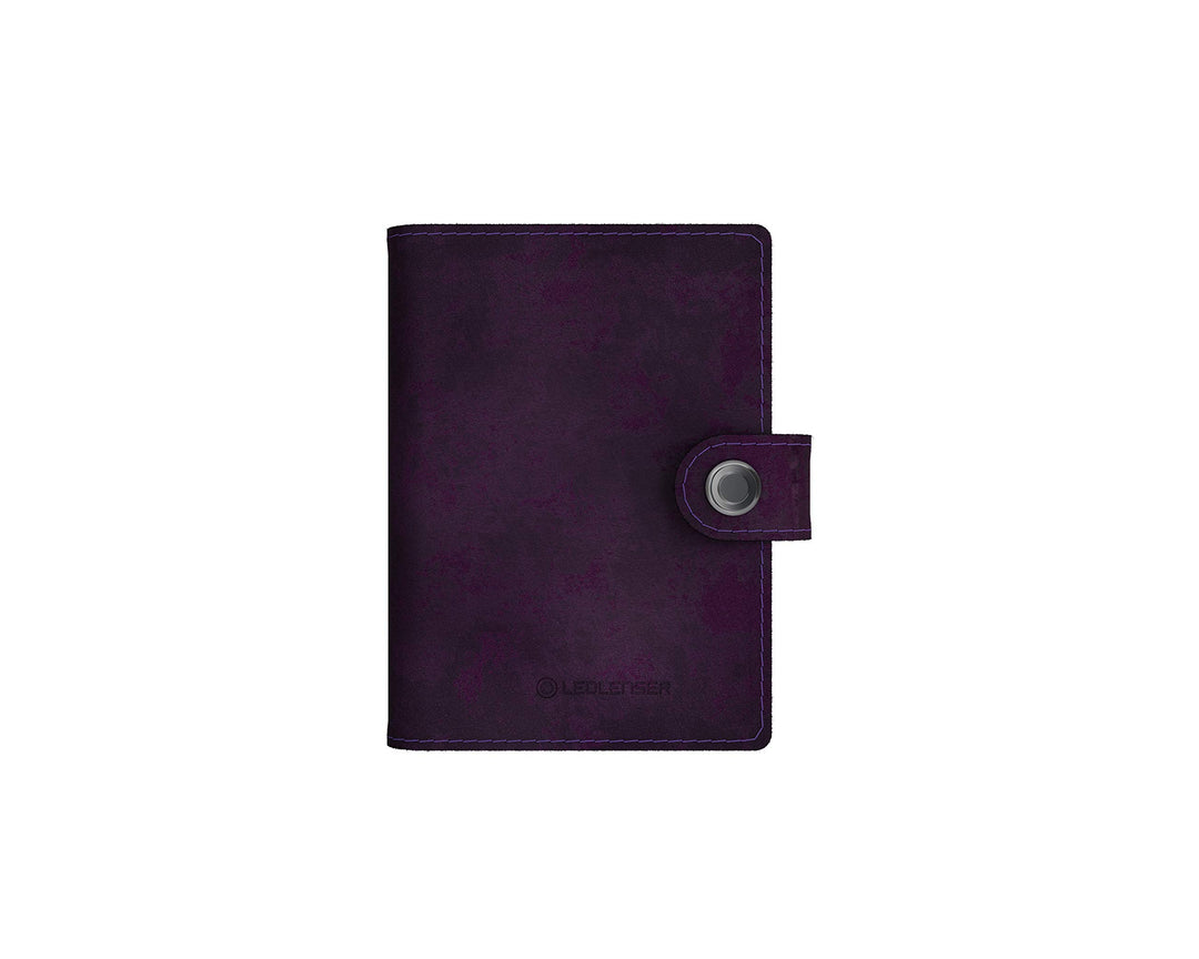 Ledlenser Lite Wallet Portemonnaie, Matte Deep Wine, integrierter RFID-Schutz, aufladbares LED-Licht
