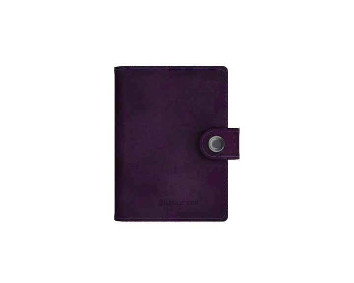 Ledlenser Lite Wallet Portemonnaie, Matte Deep Wine, integrierter RFID-Schutz, aufladbares LED-Licht