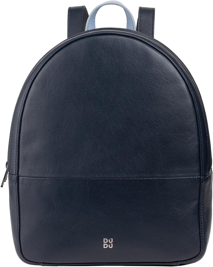 DuDu Rucksack Damen Bunt Sommerlich aus weichem Leder Rucksack Multicolor mit doppeltem Reissverschl