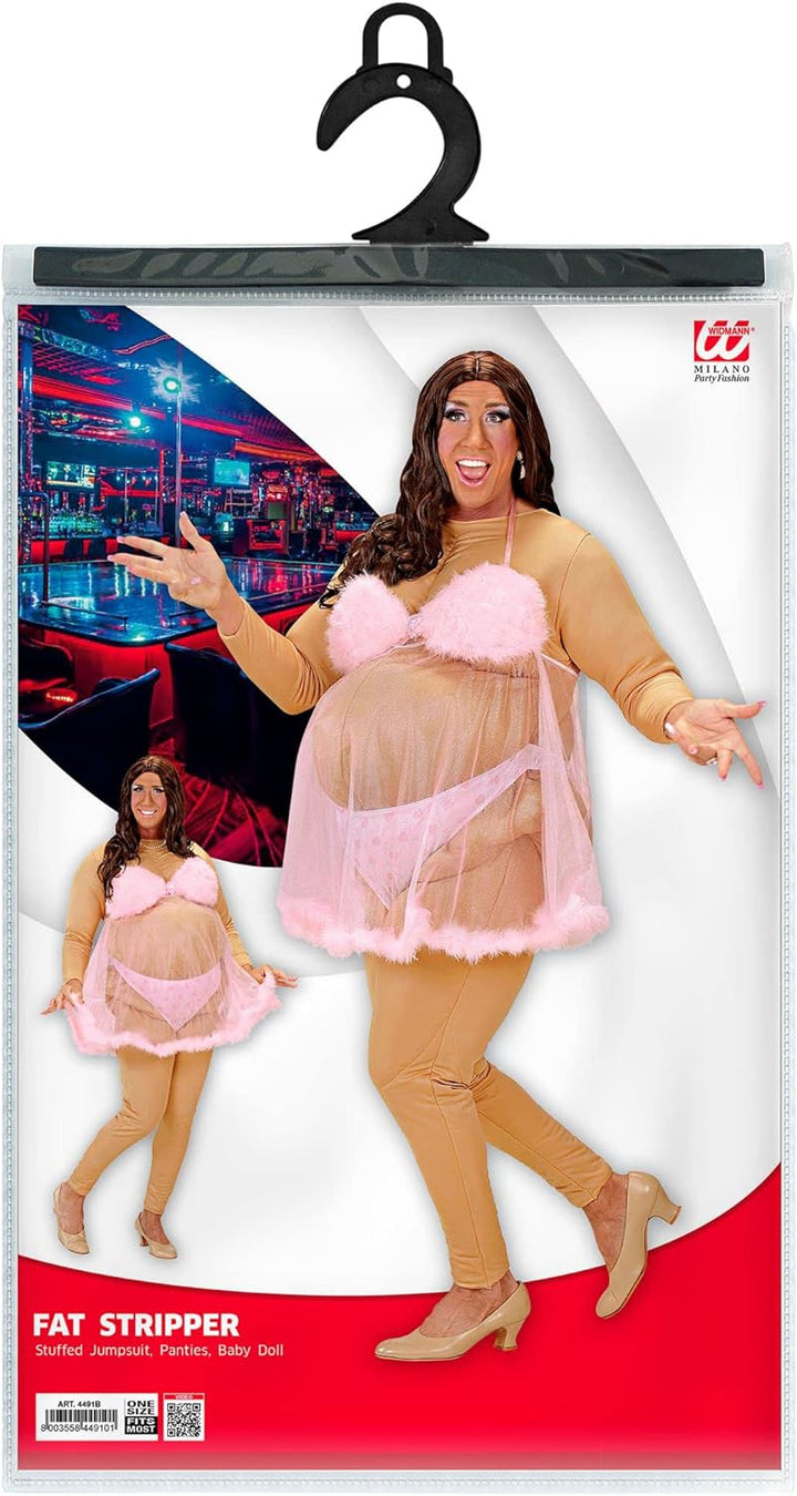 "FAT STRIPPER" (stuffed jumpsuit, panties, baby doll) - (One Size Fits Most Adult)