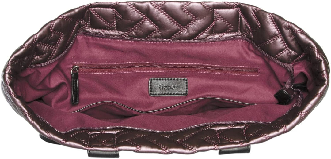 camel active Damen Gabor Bags Haley Shopper Umhängetasche Reissverschluss Gross Silber, Lila