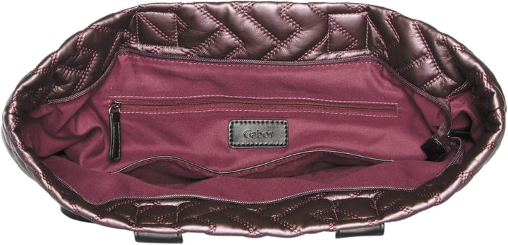 camel active Damen Gabor Bags Haley Shopper Umhängetasche Reissverschluss Gross Silber, Lila