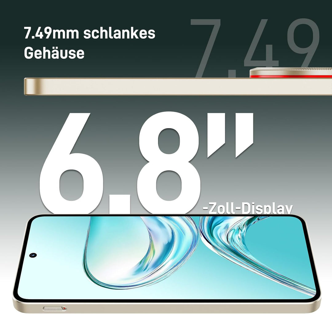 nubia ZTE Focus 2 Ultra 5G Smartphone ohne SIM-Lock, KI, 8 GB + 512 GB, drehbares Objektiv, 6,8 Zoll