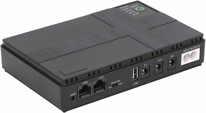 Mini UPS Batterie Backup, 10400mAh 18Wh Unterbrechungsfreie Stromversorgung mit DC 12V 9V 5V 2A Ausg