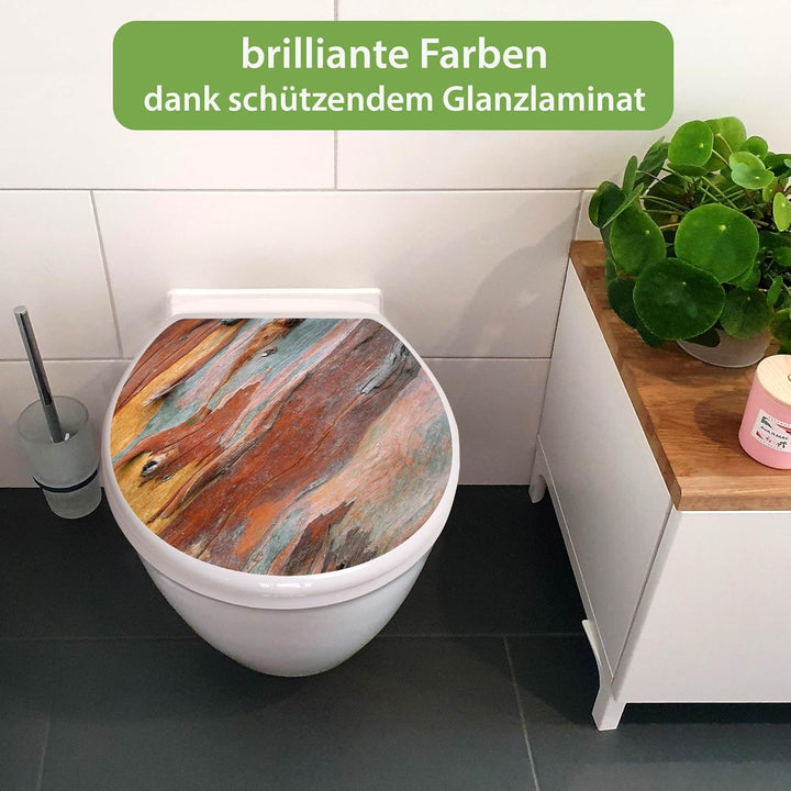 banjado Toilettendeckel mit Absenkautomatik 44,5x37cm - Soft Close Toilettensitz - WC Sitz mit Absen