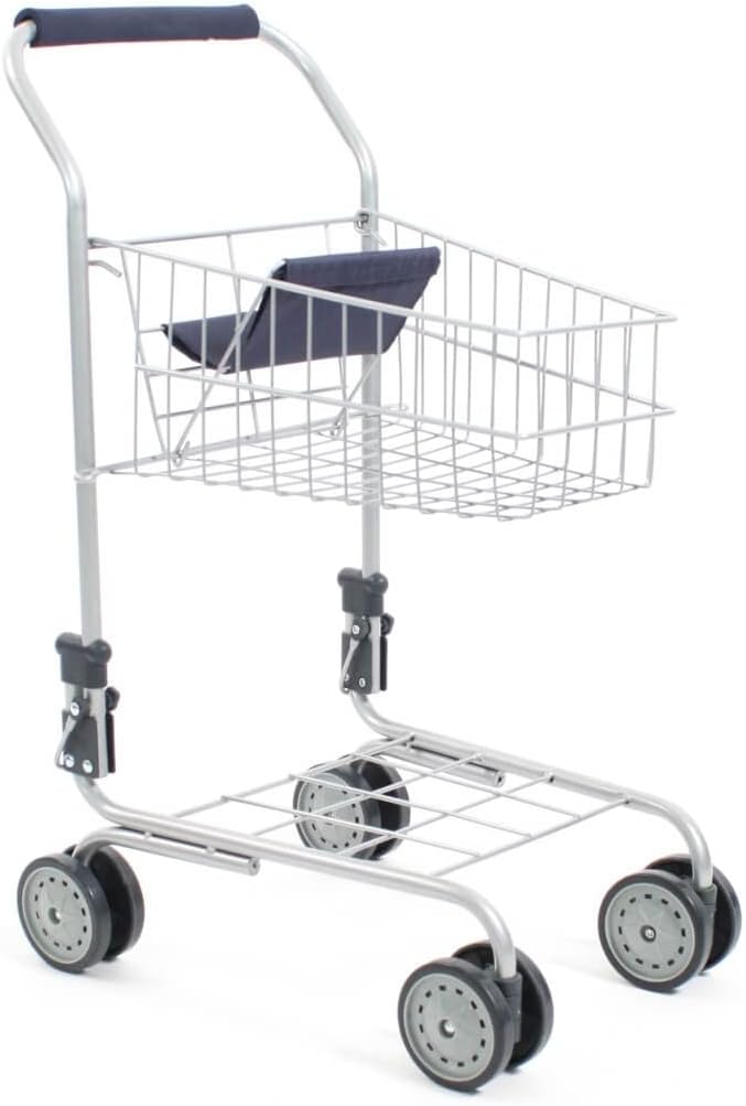 Bayer Chic 2000 760 50 Einkaufswagen aus Metall mit integriertem Puppensitz, tolle Ergänzung zum Kau