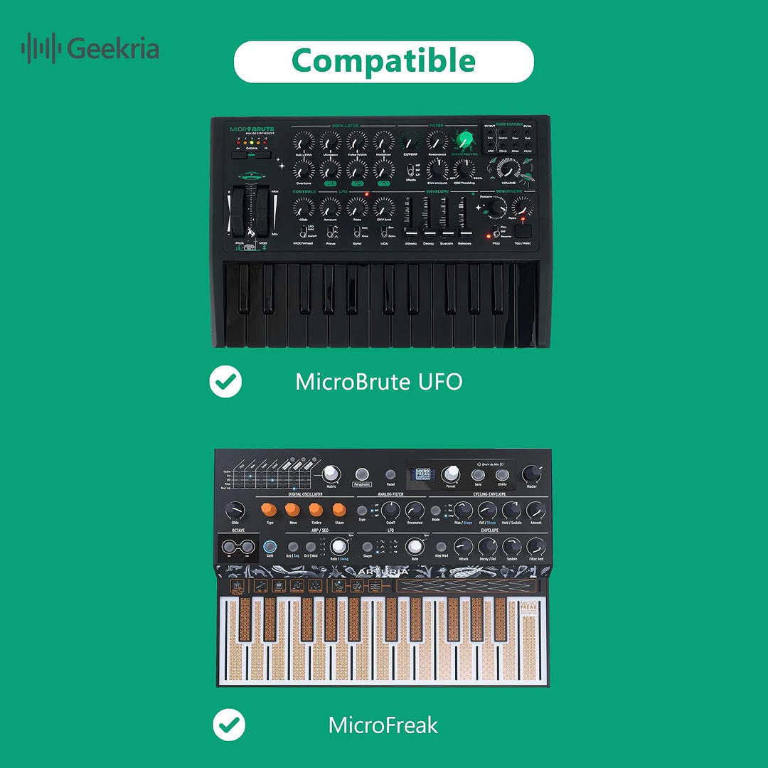 Geekria Hartschalen-Reisekoffer kompatibel mit Arturia MicroBrute UFO/MicroFreak, Tasche für Audio-S