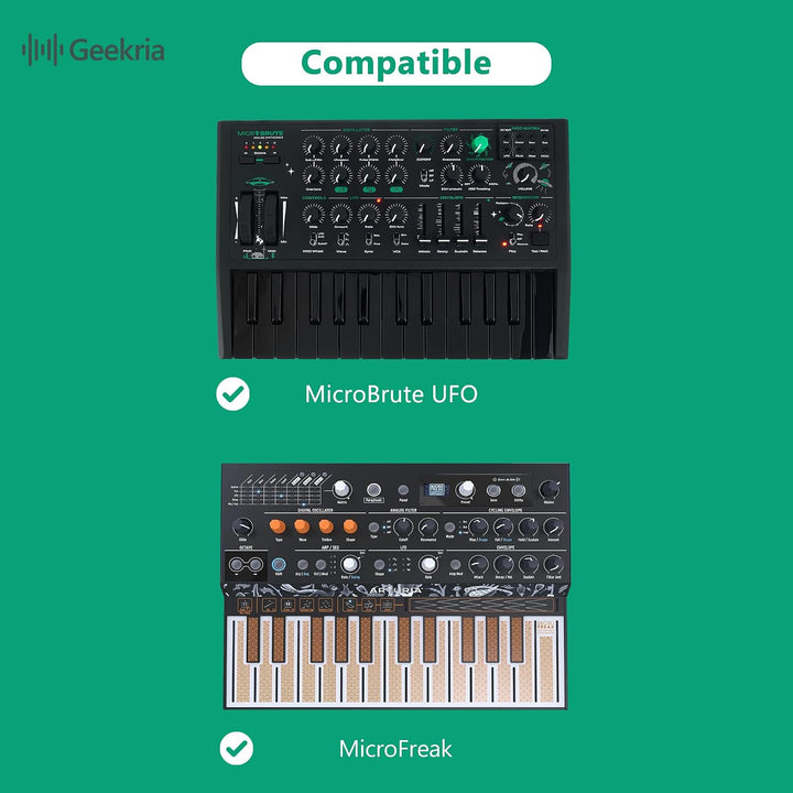 Geekria Hartschalen-Reisekoffer kompatibel mit Arturia MicroBrute UFO/MicroFreak, Tasche für Audio-S