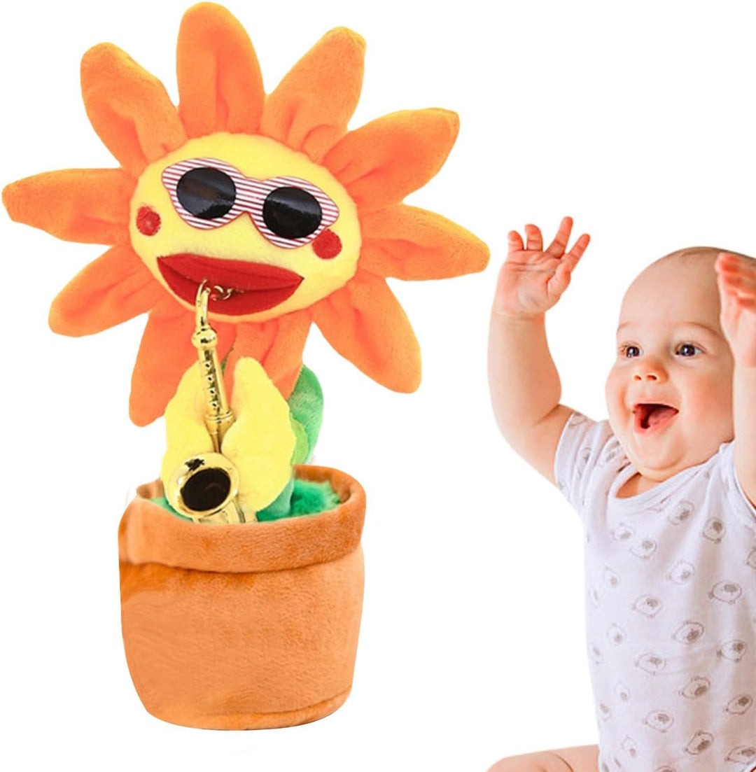 Tanzende Sonnenblume, Singende Tanzende Sonnenblume, Leuchtender Blumenplüsch Wiederholt, was Sie Sa