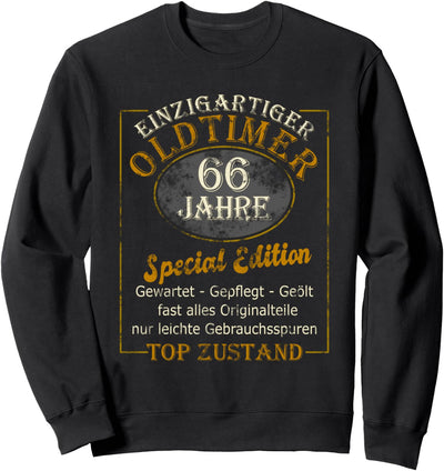 66. Geburtstag Mann 66 Jahre alt Oldtimer Männer 66er Papa Sweatshirt