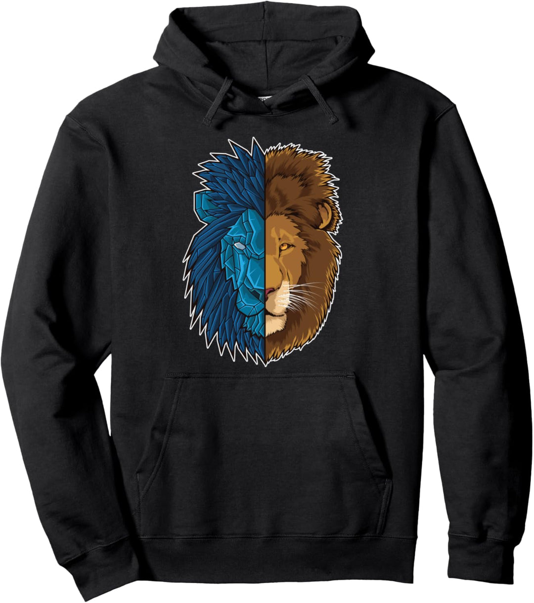 Löwe Geometrie | König des Dschungels Pullover Hoodie