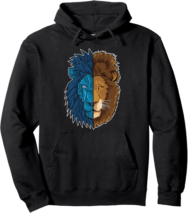 Löwe Geometrie | König des Dschungels Pullover Hoodie