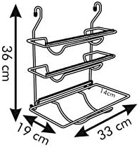 Tescoma Spender 3 Plätze cm 33 Monti, Kunststoff, Sortiert, 33 x 10.3 x 33.5 cm