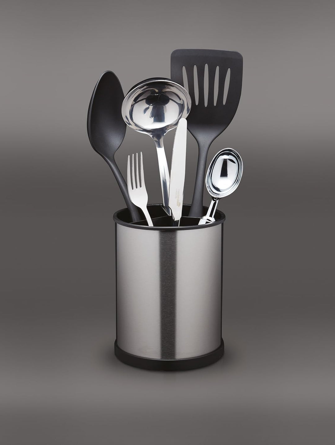 MasterClass Drehbarer Utensilienhalter, Küchenhalter mit Edelstahleffekt für Löffel, Messer, Gabeln
