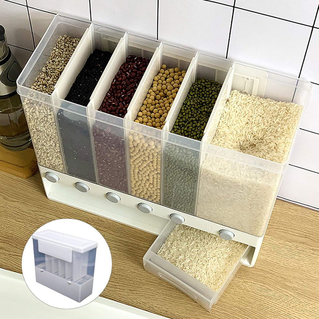 SHZICMY 6 In 1 Vorratsdosen Set Luftdicht Vorratsbehälter Plastik mit Deckel An der Wand Montierter