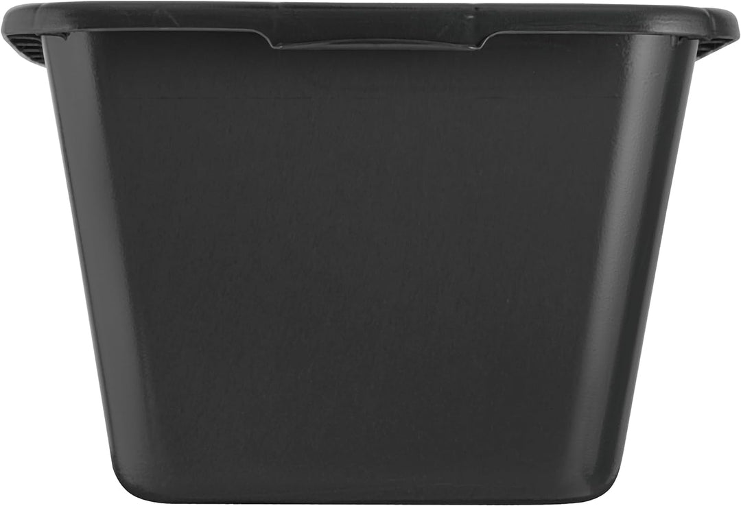 BURI 5 Stück Mörtelwanne 65 Liter Mörtelkasten rechteckig, schwarz - Baueimer Maurerkasten Mörtelküb