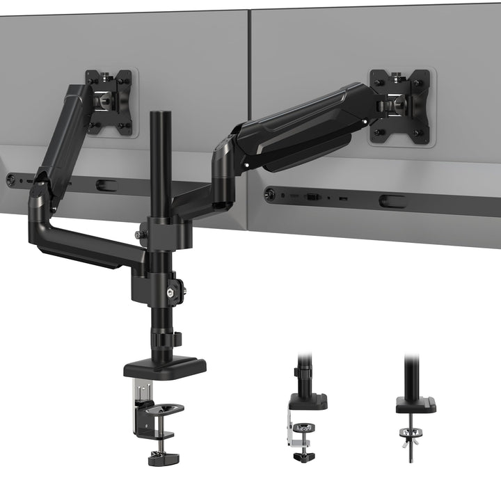 BONTEC Monitor Halterung 2 Monitore für 13-32 Zoll, Doppel Monitorhalterung Höhenverstellbar mit 9 k