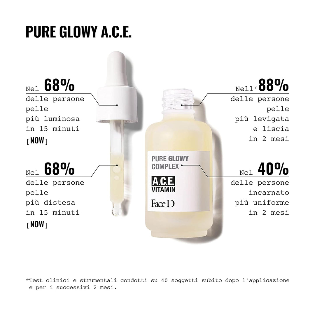 Face D - Pure Glowy Gesichtsserum mit Vitamin A.C.E, 30 ml