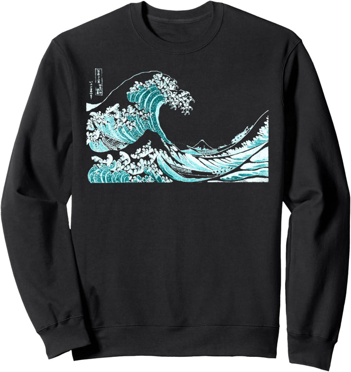 Berühmte Klassische Japanische Kunst "Grosse Welle" Stilvoll Sweatshirt