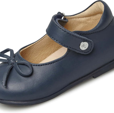 Naturino Ballet-Ballerinas aus Kalbsleder mit Schleife, 19 EU Blau