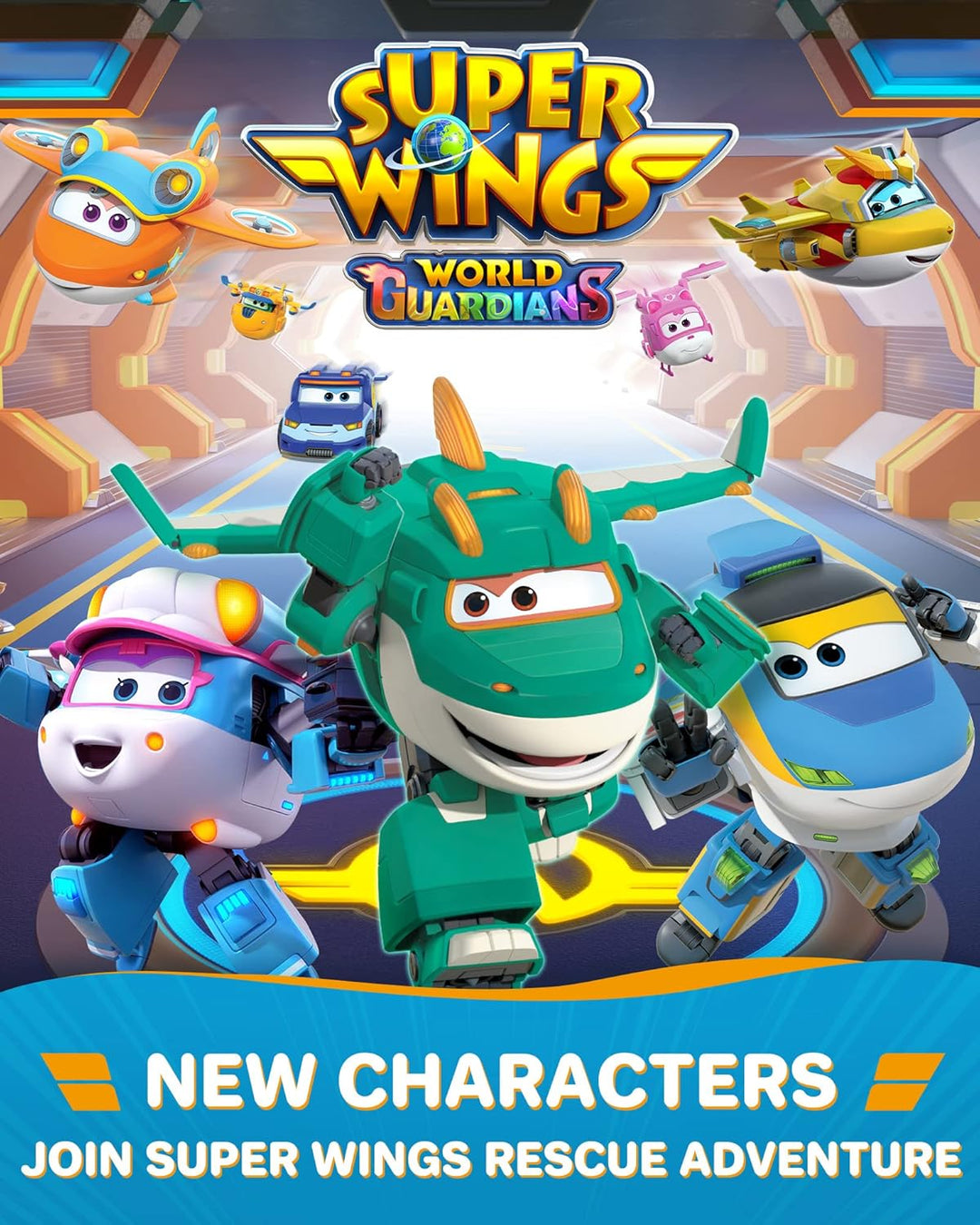 Super Wings Tino Dinosaur 5“ Verwandlung Charakter – Einfache Verwandlung – Geschenkspielzeug für Vo