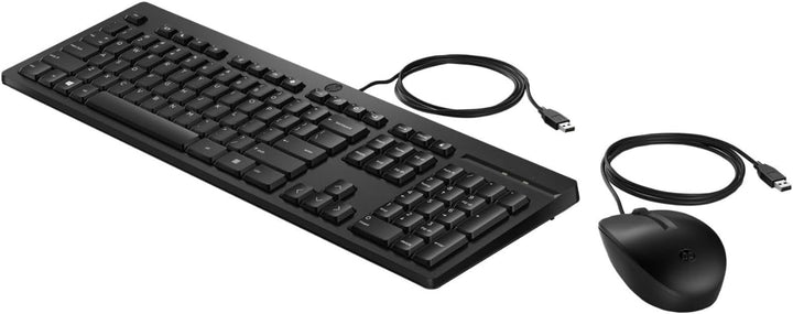 HP 225 - Tastatur-und-Maus-Set - 100% - Full Size - USB - QWERTZ - Deutsch - Schwarz