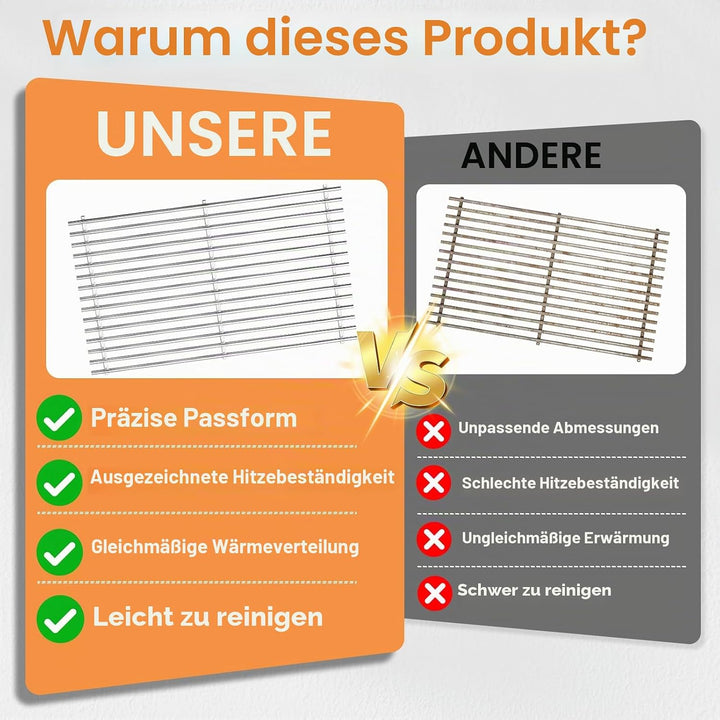 Ersatz-Grillteile für Weber Genesis 2 GS4 Roste 66089 66097, Genesis II E-410, E-435, S-435, SE-410,