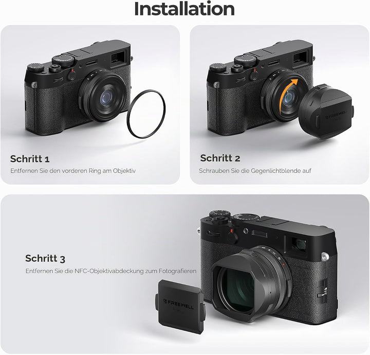 Freewell The Real Gegenlichtblende - Hybrid CPL/Mist Filter, Flipable, Touchless Filterbetrieb für F
