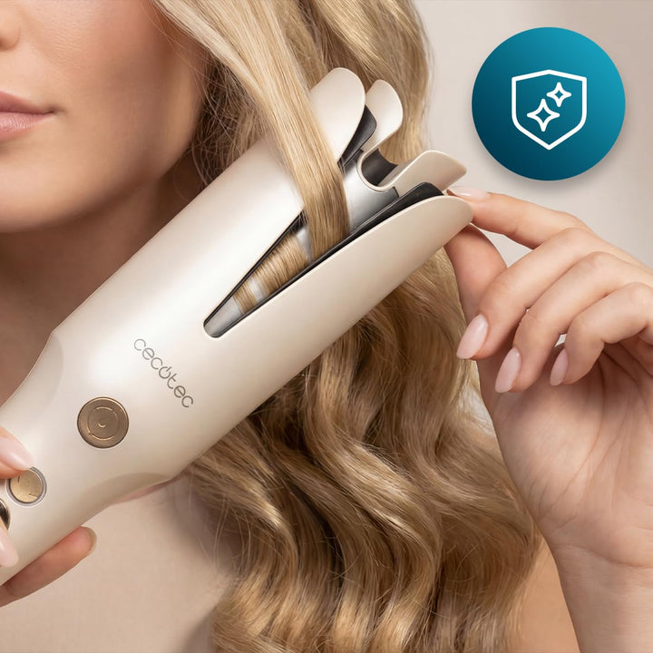 Cecotec Automatischer Lockenstab SurfCare Magic Waves Plasma. 32 mm Keramik, Plasma-Technologie, Rot