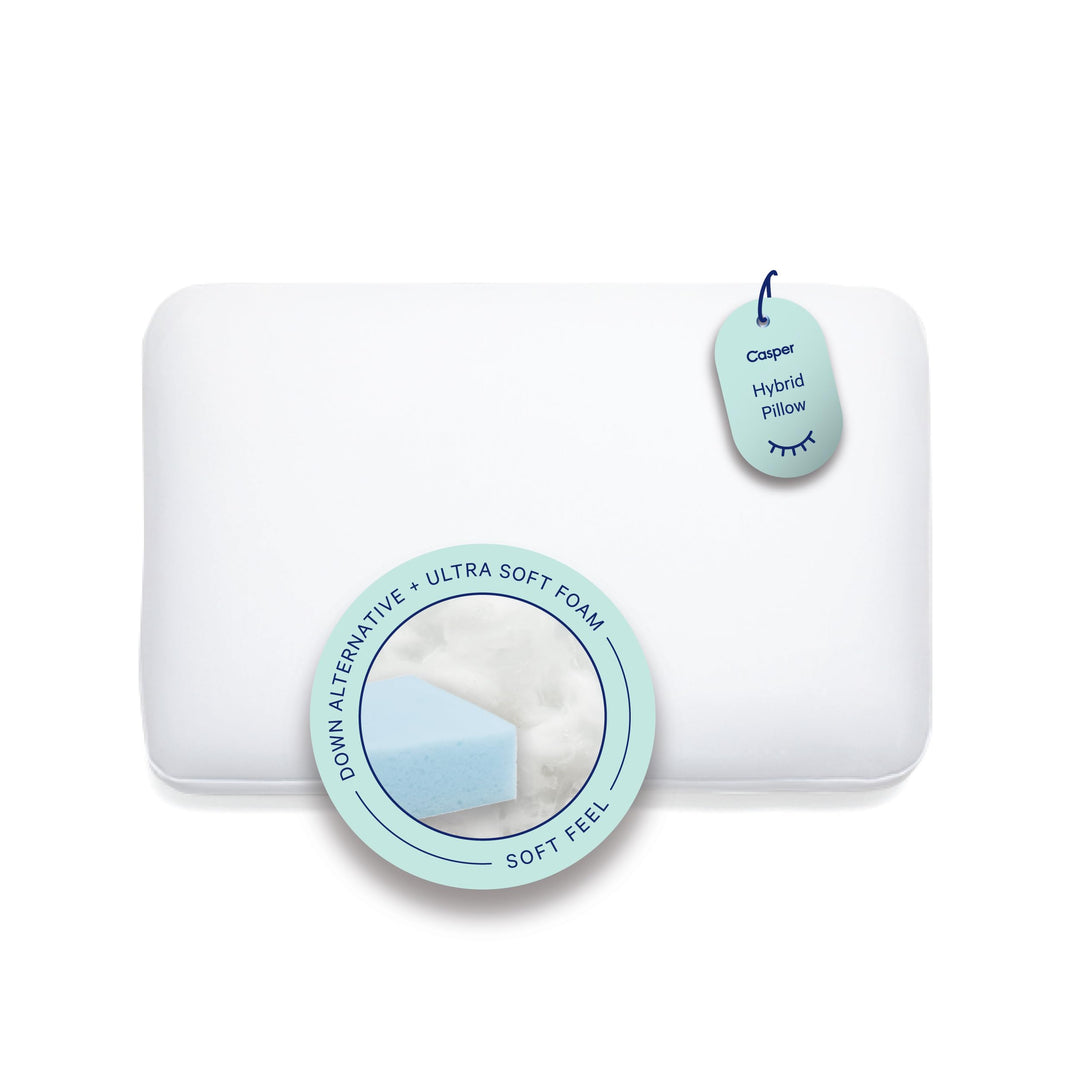 Casper Sleep Hybrid Kissen, Standard, Weiss Weiss Standard, Weiss Standard