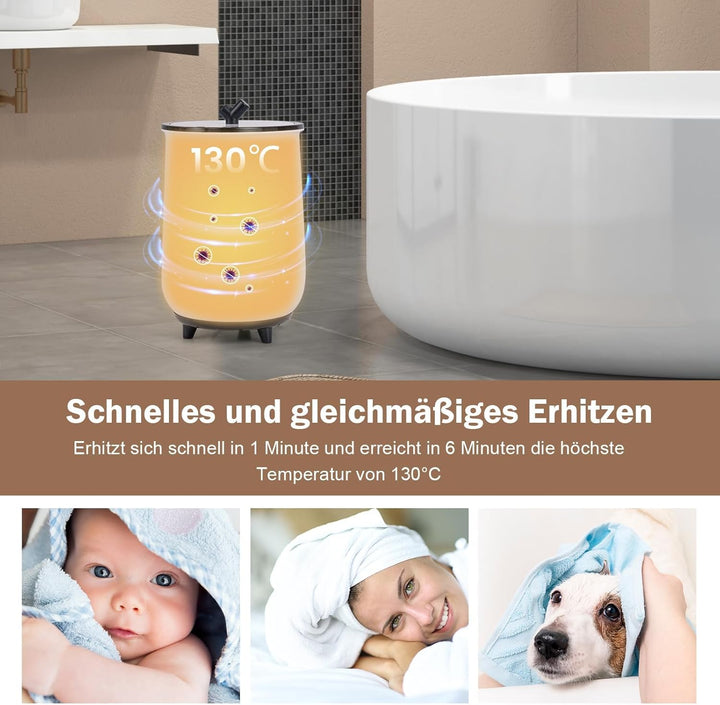 RELAX4LIFE 23L Handtuchwärmer, Handtuch Wärmegerät mit 3 Temperatureinstellung & 4 Timer-Einstellung