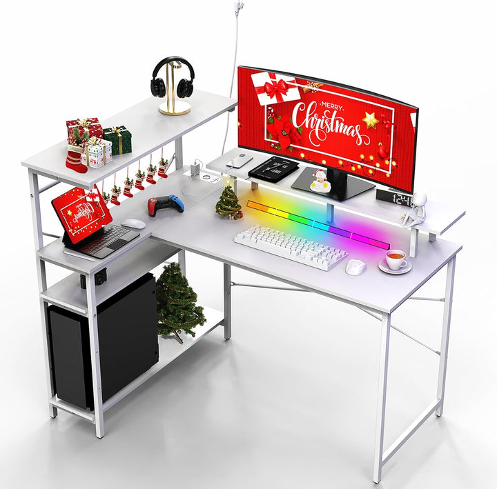 LANTUS Tisch, Arbeitsplatz, für Büro, Schlafzimmer, Industriestil, Metallrahmen, 100 x 55 x 75 cm, W