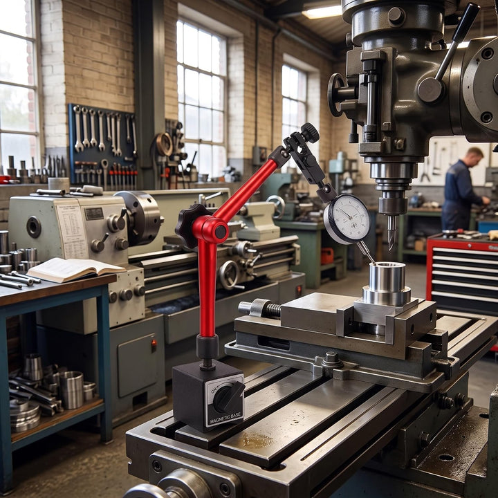 Messuhr mit Magnethalter, Magnetstativ Messstativ für Messuhr Halterung 350mm Einstellbare Universal