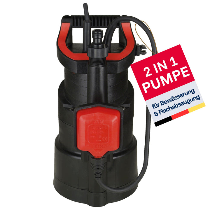 T.I.P. 30182 Tauchdruckpumpe DrainPress 3200/24, bis 3.200 l/h Fördermenge, Schwarz