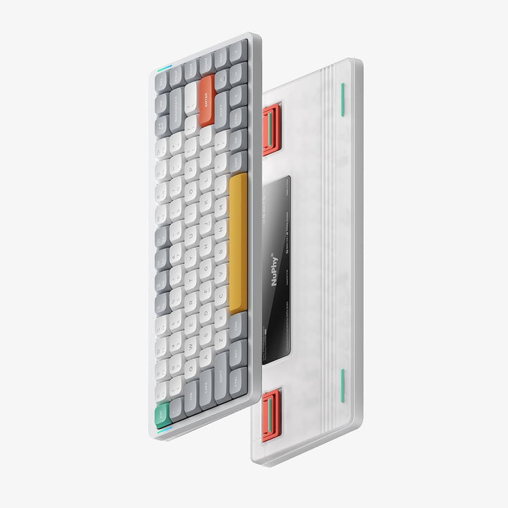 nuphy Air75 V2 Kabellose mechanische Tastatur, 84 Tasten RGB Hot-Swap Tastatur, unterstützt Bluetoot