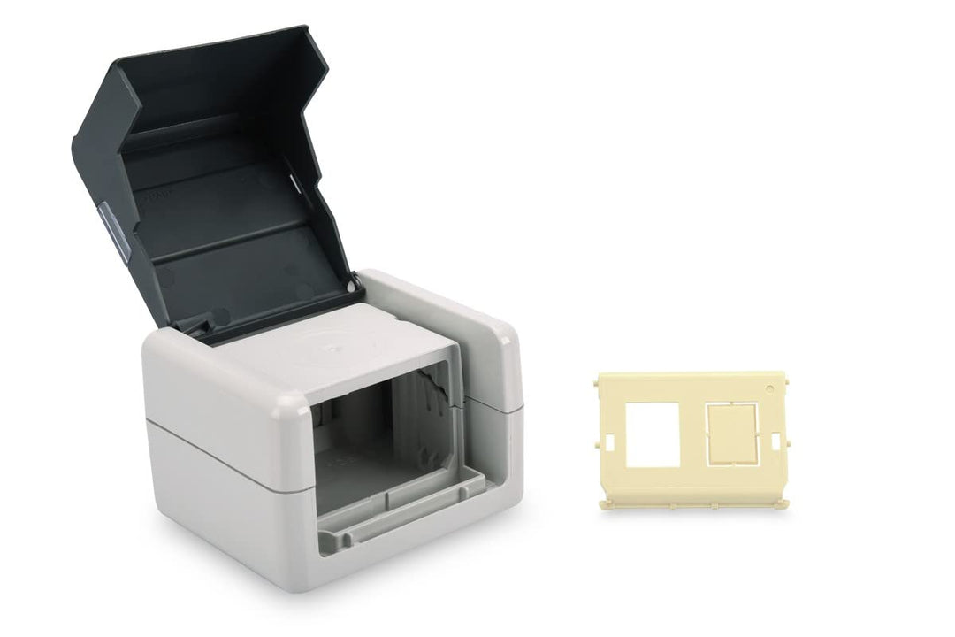 DIGITUS Daten-Anschlussdose - Outdoor Netzwerk-Dose - Für 2 Keystone-Module - Klapp-Deckel - IP44 -