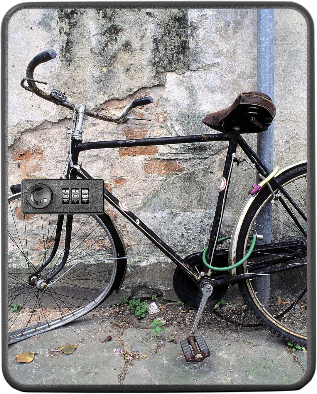 banjado® Burg-Wächter® abschliessbarer Schlüsselkasten mit Motiv Nostalgie Rad für 36 Schlüssel - Sc