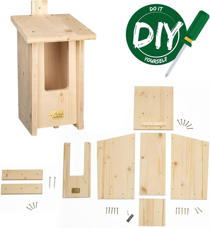 GARDIGO® Nistkasten Bausatz für Rotkehlchen I Vogelhaus zum selber Bauen I Made in Germany I Wetterf