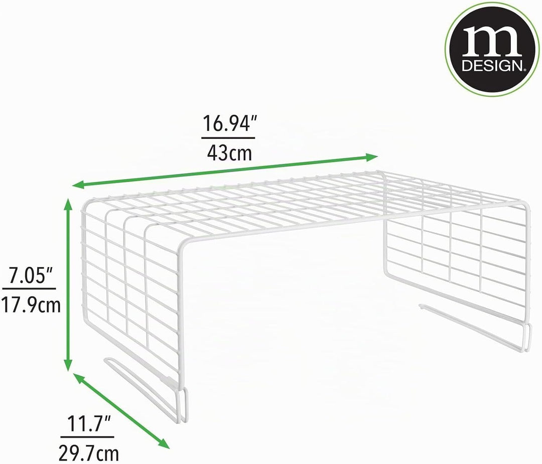 mDesign 2er-Set Drahtkorb für den Kleiderschrank – moderner Schrank Organizer mit 2 Ebenen für Kleid