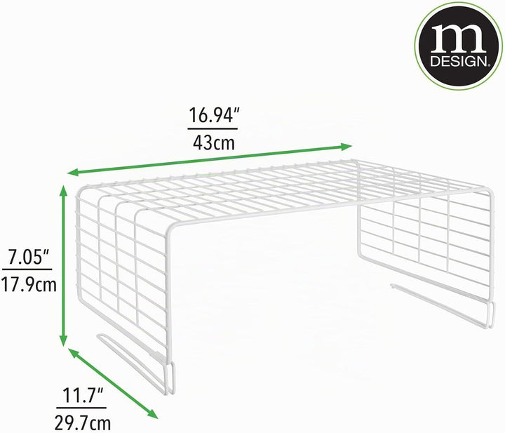 mDesign 2er-Set Drahtkorb für den Kleiderschrank – moderner Schrank Organizer mit 2 Ebenen für Kleid